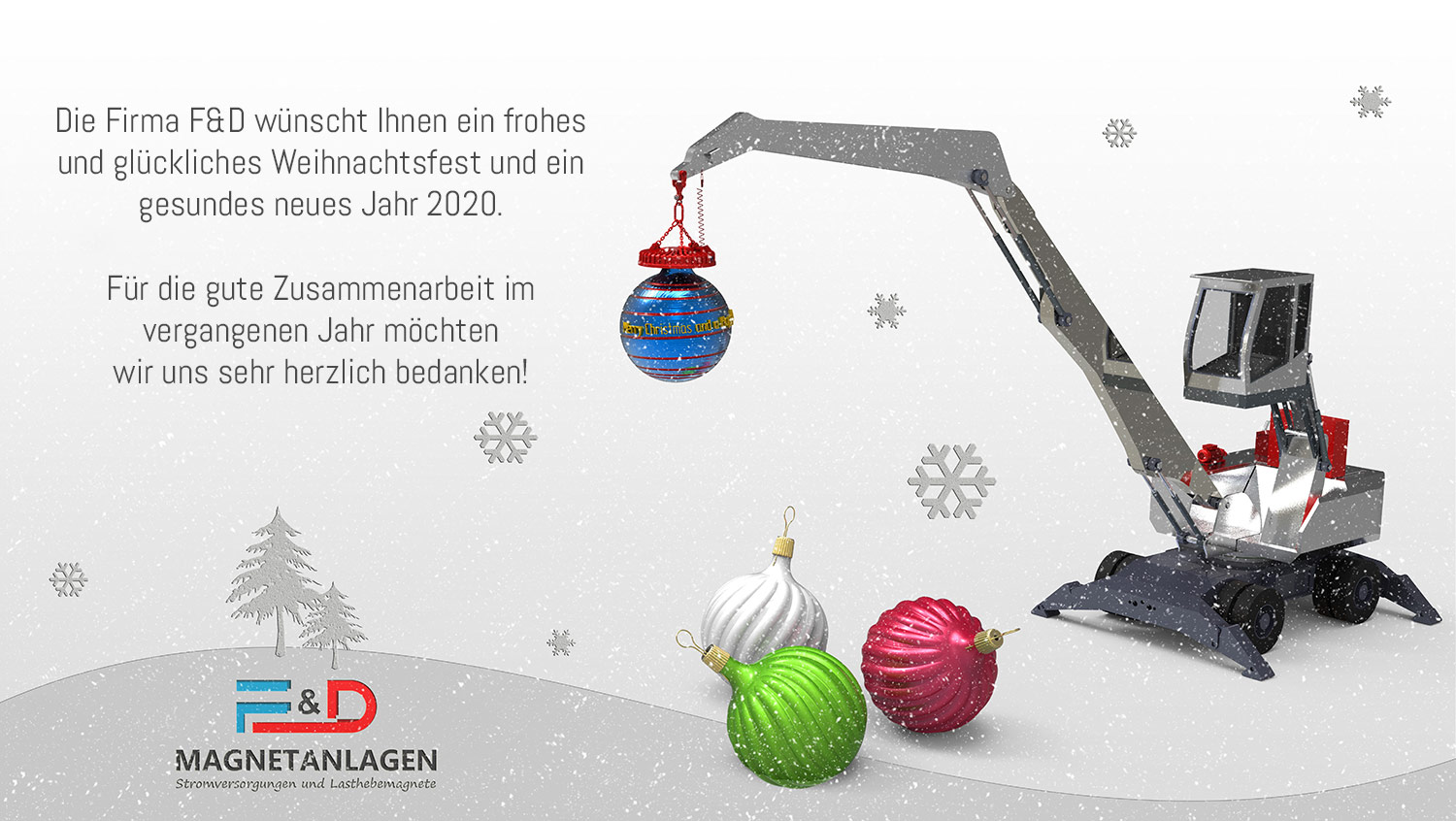 F&D Magnetanlagen wishes you a Merry Christmas and a Happy New Year
